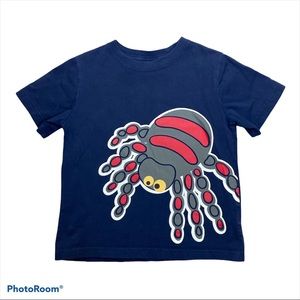 Hanna Andersson Blue Graphic T-Shirt with Spider   Toddler Size 4  [K44]
